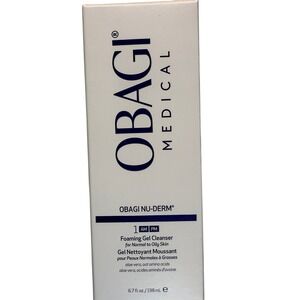 Obagi Nu-Derm Foaming Gel Cleanser 6.7oz New Sealed Face Wash Oily Skin New